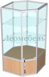 ВА-333 Витрина из профиля с накопителем ( угловая) К ВА-303